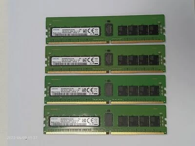 Samsung 128GB DDR4 4x32GB 3200MHz RAM ECC Sever Memory PC4-25600 1RX4 DIMM - Image 1 of 4