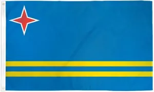 "ARUBA" flag 2x3 ft polyester banner sign Caribbean Aruban - Picture 1 of 8