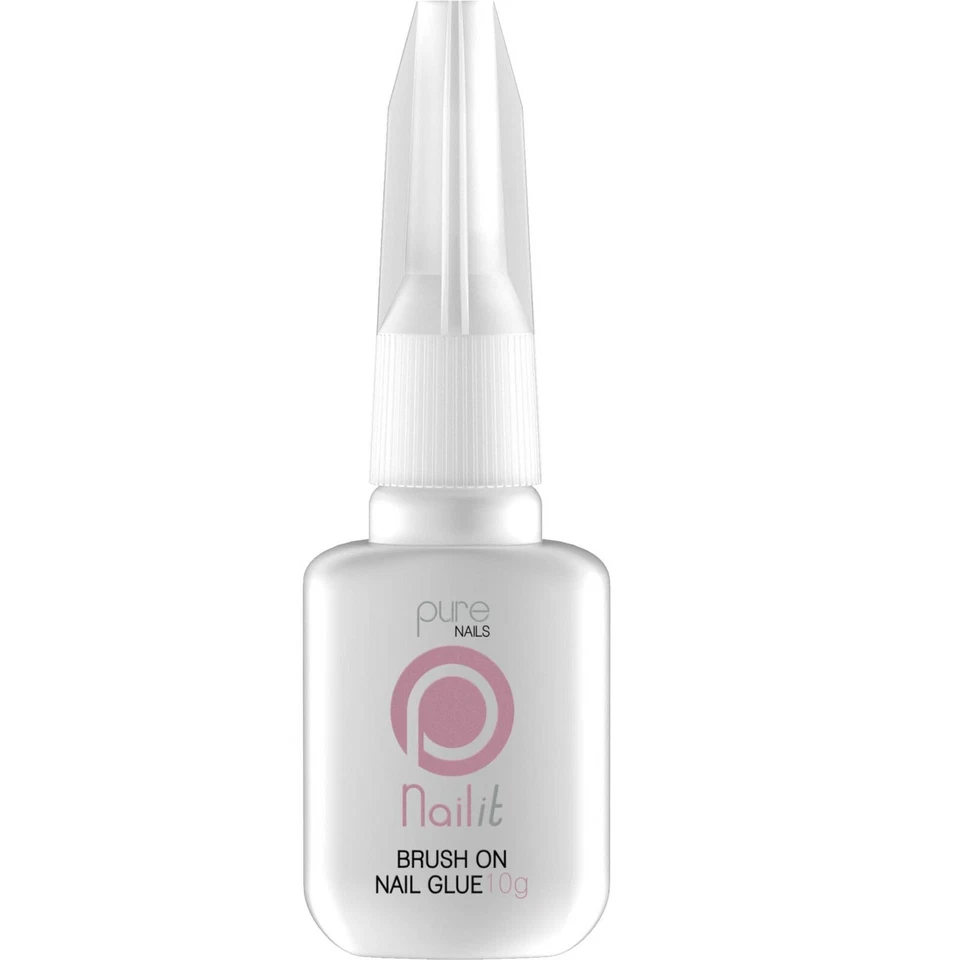 PURE NAILS Halo Gel Nails Brush On Nail Glue - (1 X 10g)