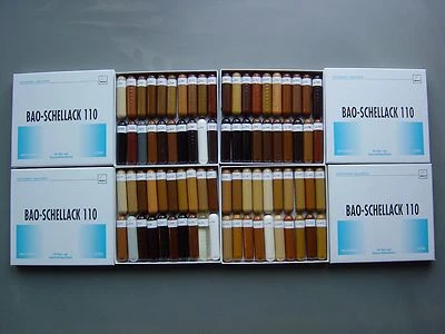 AUSWAHL AN BAO SCHELLACKSTANGEN SORTIMENT 110 SERIE A-B-F-G zu je 20 Stangen