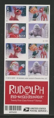 US 4949b (4946-49), 2014 (49c) CHRISTMAS, UNF BKLT PANE, MNH (US3923K) - Image 1 of 2