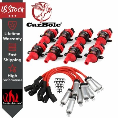 Juego de cables de bujía de bobina de encendido redonda D585 para Chevrolet SSR 2003 2004 5,3 L Foto 1 de 4