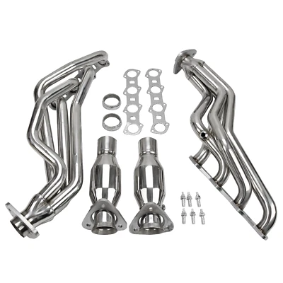 Cabezal de escape de acero inoxidable para Ford F150 1999-2004 4x4 tracción trasera 5,4 L V8 tubo largo Foto 1 de 4
