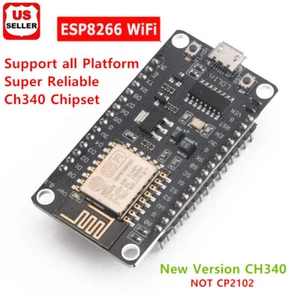 NEW NodeMcu Lua ESP8266 CH340G ESP-12E Wireless WIFI Internet Development Board - Picture 1 of 6