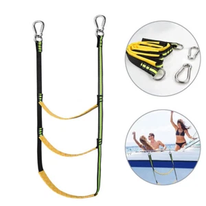 3 Step Boat Rope Ladder Boat Ladder Extension Swim Ladder for Sailboat Kayak NEW - Picture 1 of 12