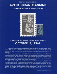 #1333 5c Urban Planning Stamp Poster- Unofficial Souvenir Page Flat HC - Picture 1 of 1