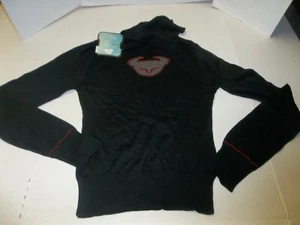 Girls Size L Thor Racing Turtleneck Sweater Black w/ Logo - Picture 1 of 2