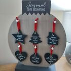 BNWT Seasonal Slate Hanging Decoration - various designs and shapes 