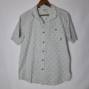 Billabong Shirt Mens large Ivory Drip Dry No-Iron Stretch Button Down S/S Pocket - Picture 1 of 19