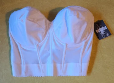 Dominique 女式新娘紧身胸衣文胸 40D 码白色全新带标签全新 — 第 1/4 张图片