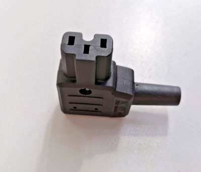 Kaiser Winkelstecker Heißgeräte Kaltgerätestecker Warmgeräte schwarz 230V 10A - Bild 1 von 4