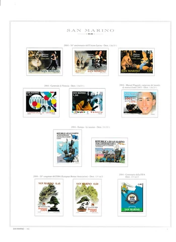 S35954 San Marino 2004 MNH Year - Year Set 36v +3 S/S 7 Scans Cover