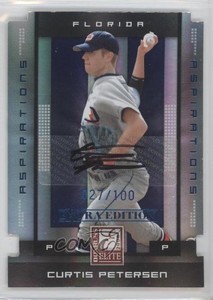 2008 Donruss Elite Extra Edition Aspirations Die-Cuts /100 Curtis Petersen Auto