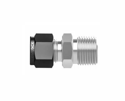 3/8" Tube x 1/4" MNPT Straight Male Fitting 316ss DK-LOK  DMCZ6-4N-SA - Image 1 of 2