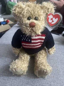 Ty Beanie Babies Grant The Bear - Large Size Brand New - with Tag and protector - Picture 1 of 5