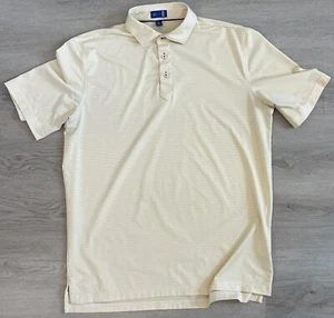 Stitch Golf Polo Herren mittellang gelb weiß gestreift Sommer Frühling - Bild 1 von 9