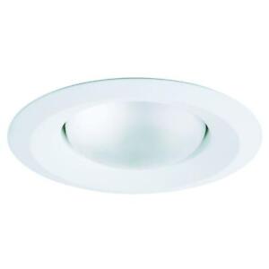 E26 Series 5 in. White Recessed Ceiling Light Self Flanged Splay Trim