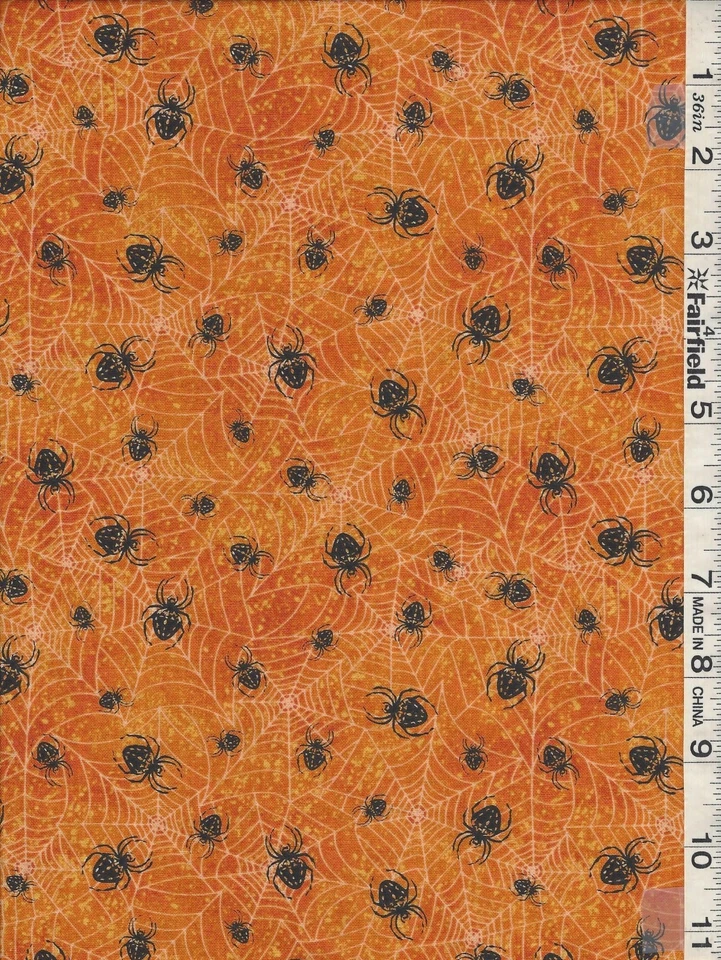 Halloween Arañas Naranja Bajo Un Hechizo por Wilmington Impresiones ÚLTIMO YARDA Foto 1 de 1