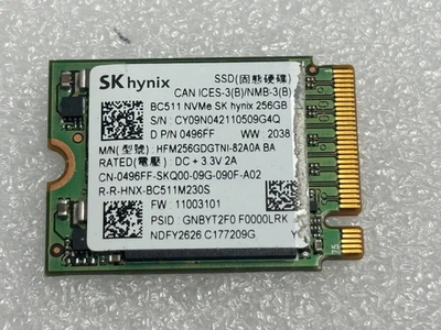 ПОДЛИННЫЙ ТВЕРДОТЕЛЬНЫЙ НАКОПИТЕЛЬ DELL 256 ГБ PCIE NVMe M.2 SSD 496FF 0496FF ПРОТЕСТИРОВАН - Изображение 1 из 3