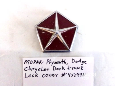 MOPAR-PLYMOUTH, DODGE Y CHRYSLER CUBIERTA DE BLOQUEO DE MALETERO/CUBIERTA #4229711 Foto 1 de 4