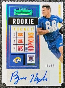 Brycen Hopkins 2020 Panini Contenders #197 Rookie Ticket Stub /88 (RC, AU) Rams - Picture 1 of 2