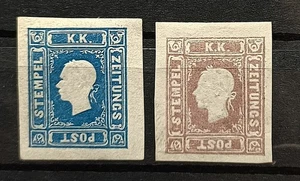 Österreich -Zeitungsmarken-MiNr. 16/17 ohne Falz -geprüft -siehe Beschreibung - Bild 1 von 2