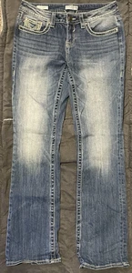 Vigoss Damen Jeans 8x33L Slim Boot Stretch Heavy Stitch Blau - Bild 1 von 5