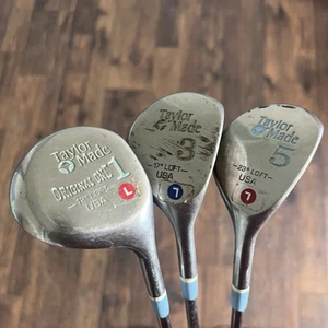 TaylorMade Pittsburgh Persimmon Original One 12° Driver 3-17° Wood & 5-23° Wood - Picture 1 of 14