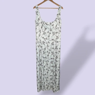 Oh Seven Days Maternity Caroline Dress Satin Floral Maxi Sleeveless Size Small - Image 1 of 4