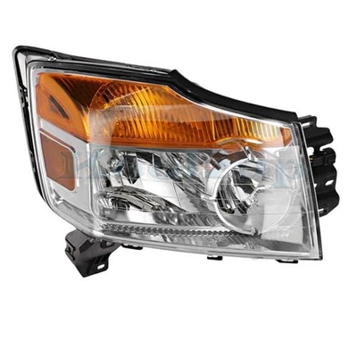 CAPA for 2008-2015 Armada Front Right Headlight Amber & Clear Plastic C Foto 1 de 4