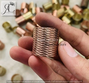 Cigar Copper Band, Distinctive 15mm Wide Women Ring (BAND WIDE, SEE in SPECIFY) - Picture 1 of 4