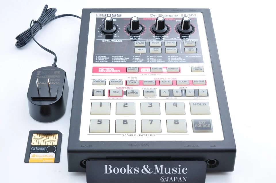 Boss SP-303 Dr. Sample 2004 w/Adapter + Memory Card Working CS91034 - Image 1 of 4