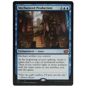 x1 Mechanized Production J22 MTG M/NM Blue Mythic Enchantment Aura TCG CCG - Picture 1 of 3