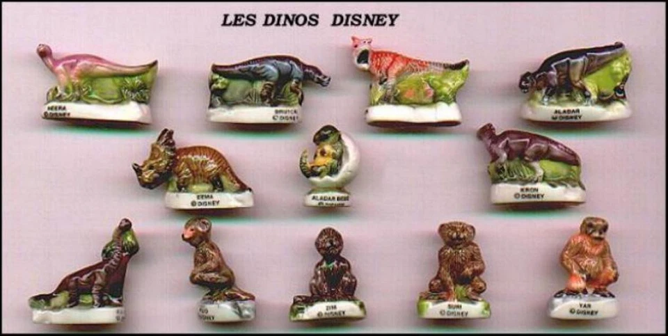 Dinosaurios Dinos Disney Raro Set 12 Figuras Colección Porcelana FEVES Francia - Imagen 1 de 1