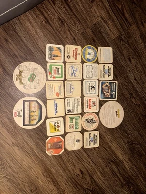 Vintage German Beer Coasters, Medium 3.25-4" Diameter, C9-10 - Image 1 of 4