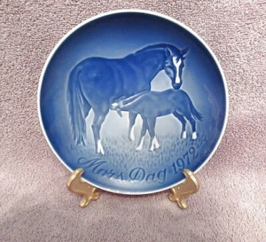 1972 Vtg Royal Copenhagen Mother's Day Plate Horse Mare & Foal Equestrian MINT - Picture 1 of 5
