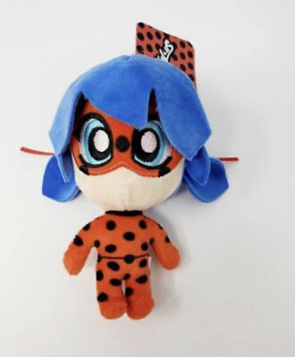 Miraculous Ladybug Plush Doll 6.5” Official PMI Soft Stuffed Toy Clip On