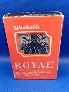 Vintage Royal Washable All Plastic Playing Cards in Original Packaging-UNOPENED - Picture 1 of 13