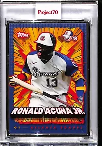 2021 TOPPS PROJECT 70 #726 RONALD ACUNA JR BY SKET ONE P70 AP SILVER FRAME 51/51 - Picture 1 of 2
