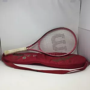 Wilson ""Hope"" rosa Brustkrebsbewusstsein Tennisschläger 4 1/2 L4 mit rotem Etui - Bild 1 von 12