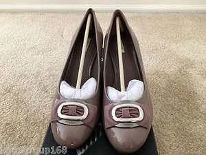 NIB Geox D Venere U Patent Leather Wedge Pump in Rose Smoke Size US 8 - Picture 1 of 3