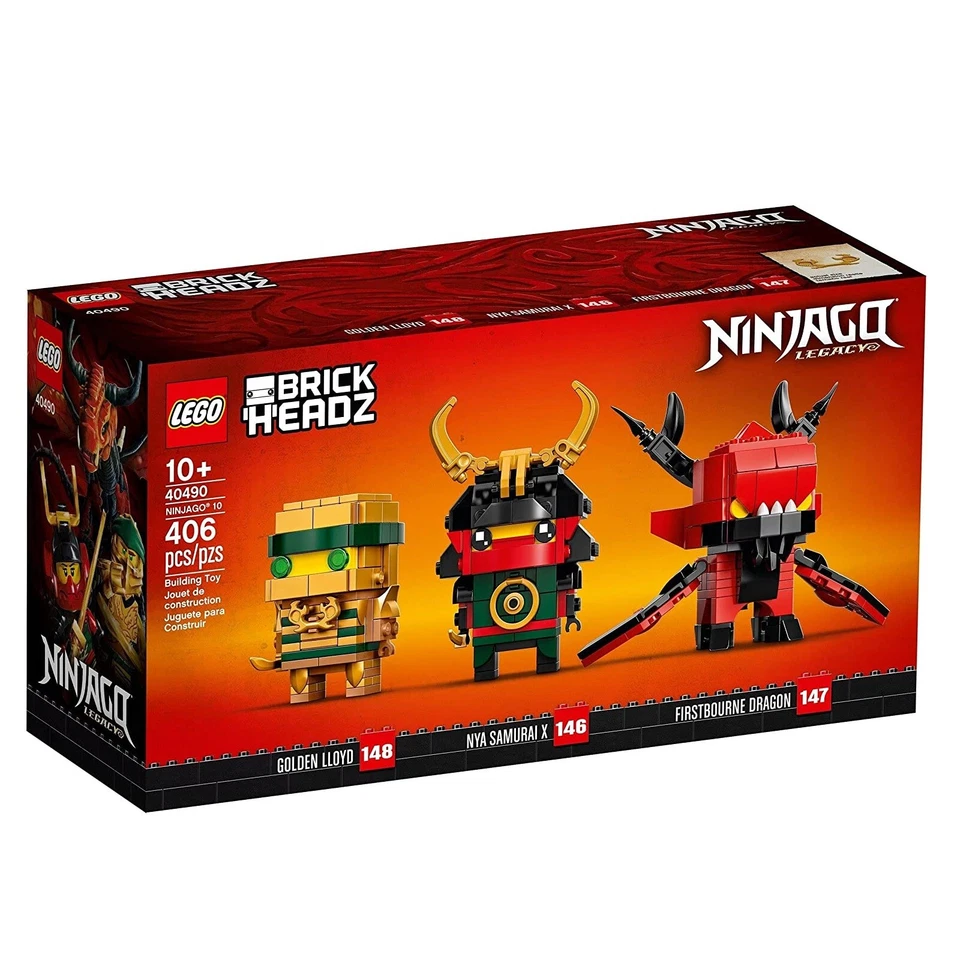 NUEVO LEGO NINJAGO LEGACY BRICKHEADZ 40490 NINJAGO 10 CONFIABLE EE. UU. Envío y devolución gratuitos del vendedor Foto 1 de 1