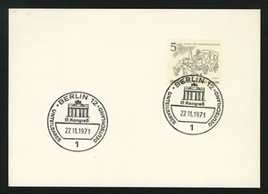 Germany 1969 Postal Card Berlin Postmark Cancels sc 9N267 Stamp - Picture 1 of 1