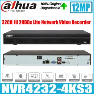 Dahua NVR4232-4KS3 12MP 32CH 2 SATA 1U 2HDDs Lite Network Video Recorder No PoE - Picture 1 of 14