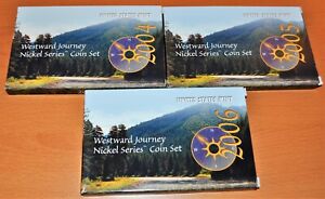2004, 2005 & 2006 Westward Journey Nickel Series Coin Sets, OGP w/COA
