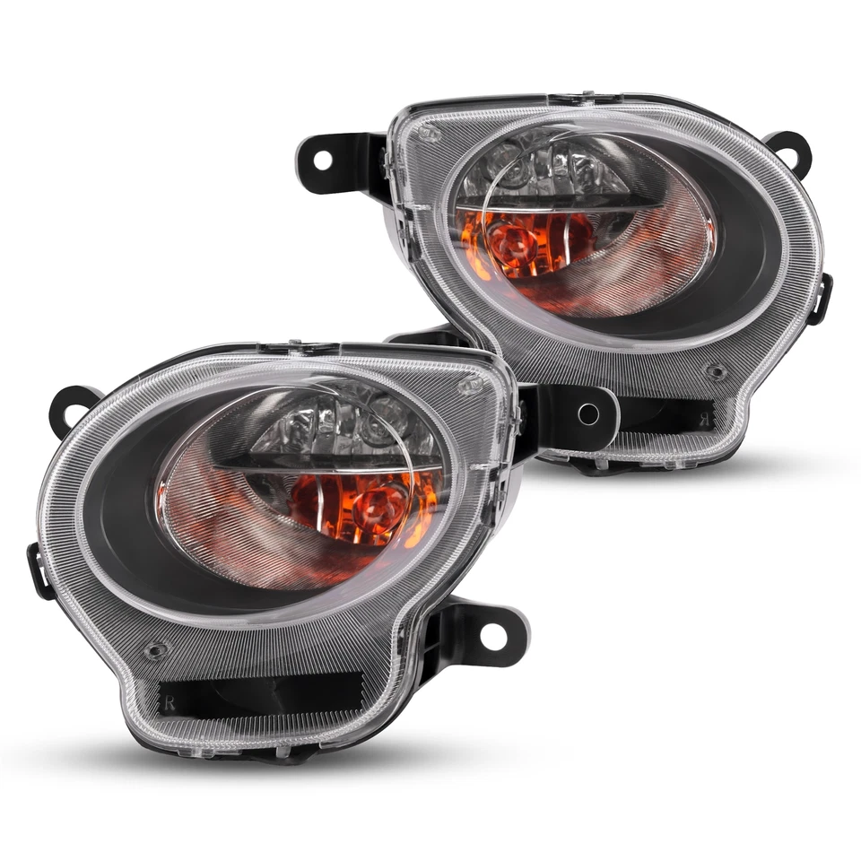 Par de luces de estacionamiento con señal de giro derecha + izquierda lente transparente con bombillas para Fiat 500 12-17 Foto 1 de 4