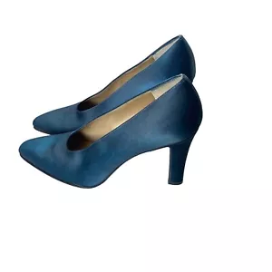 yves saint laurent Woman green Satin Heel Shoe Size 7 - Picture 1 of 7