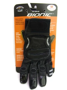 Bionic Leather Motorcycle Gloves Women's Medium Black MGWM New - Bild 1 von 9