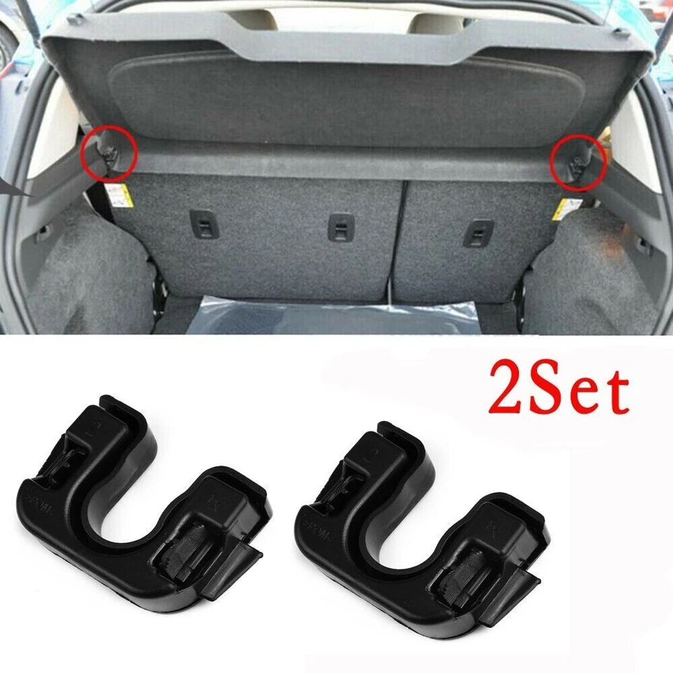 Juego de 2 cubiertas de compartimento de carga clip de sujeción porta sombreros para Ford-Fiesta MK7 2008-2017 Foto 1 de 4