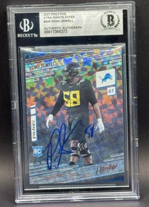 Penei Sewell Lions Signed 2021 Prestige Hyper Rookie Card Beckett Authentic - Picture 1 of 2